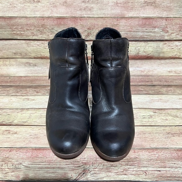 Ugg Brown Leather Meredith Wedge Ankle Boots - Picture 5 of 10